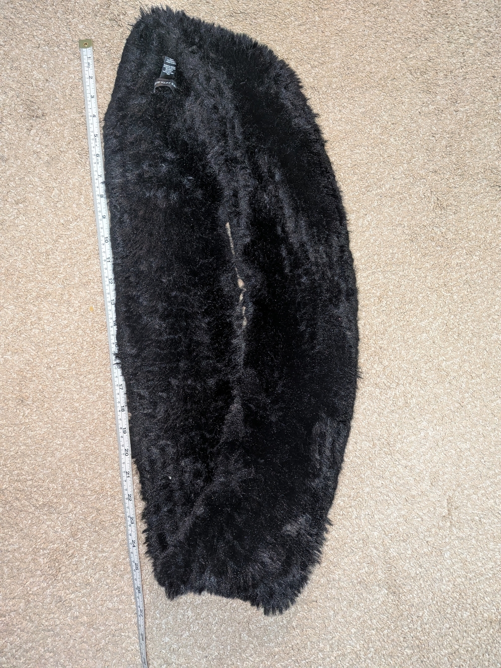 Black Faux Fur Infinity Scarf